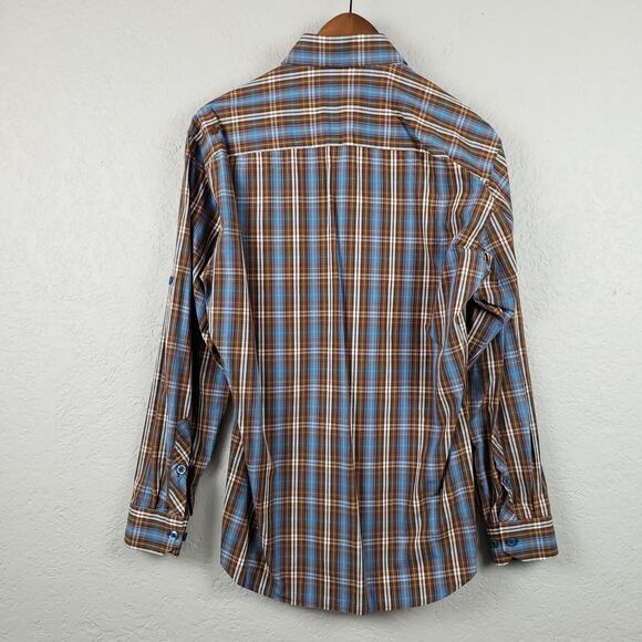 Jared Lang Plaid Button Up - M - Picture 2 of 6